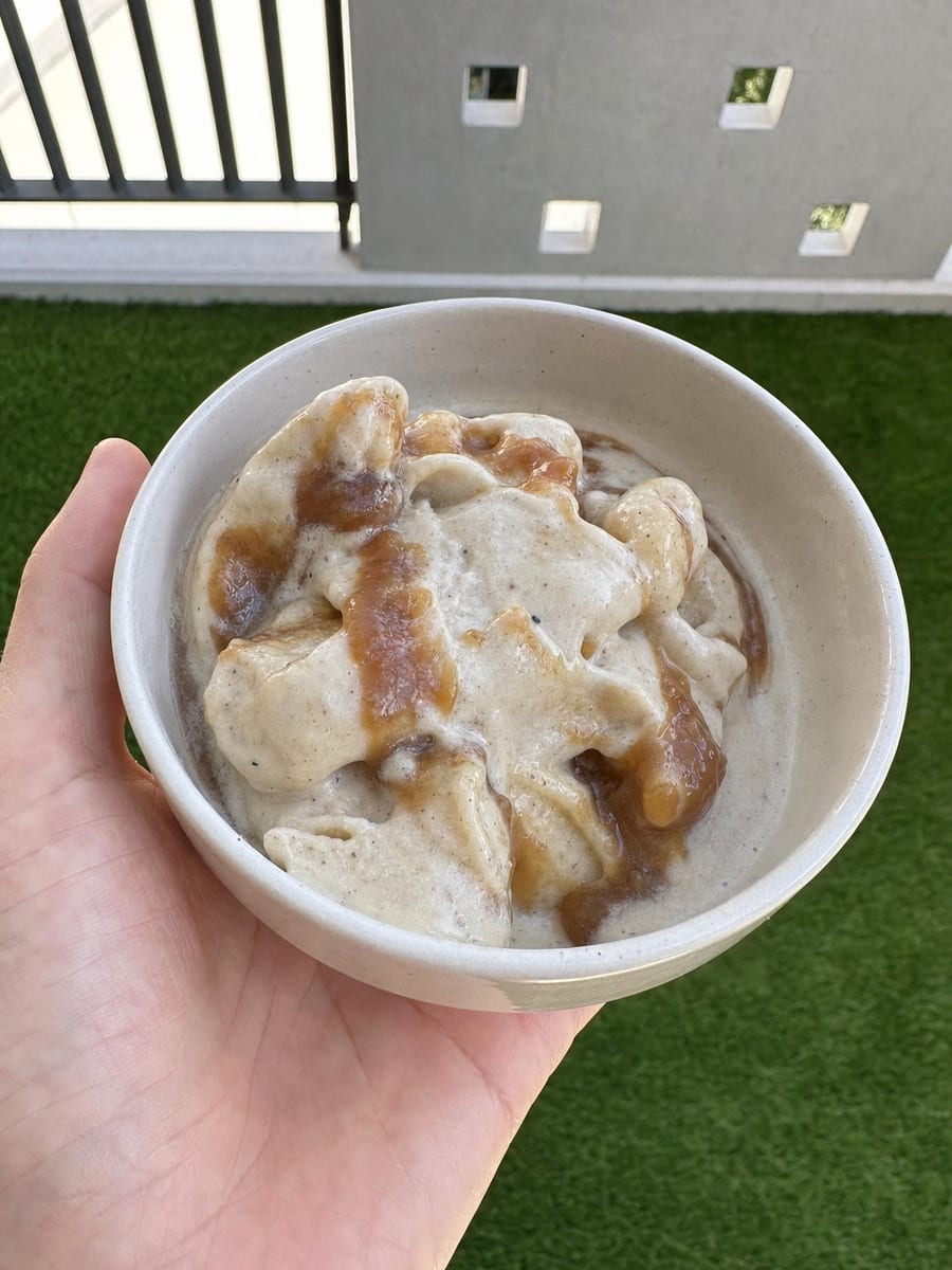 Salted Date Caramel Nice Cream, a recipe from Bloomplate 500