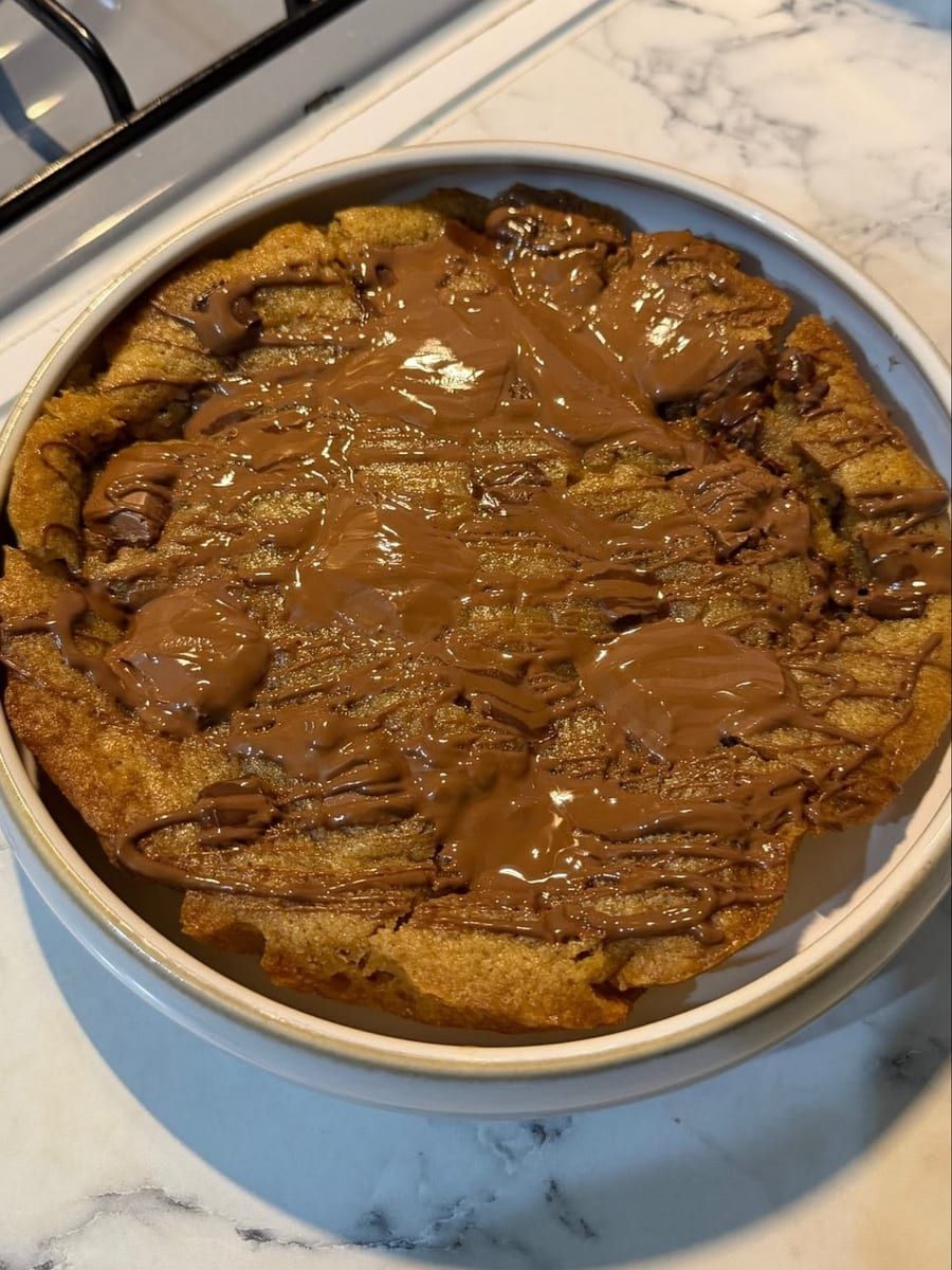 Oat Skillet Chocolate Chip Cookie, a recipe from Bloomplate 500